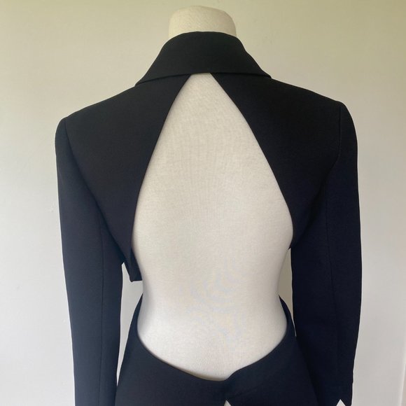 Misha Collection Open Back Jacket Blazer Black - Picture 6 of 11